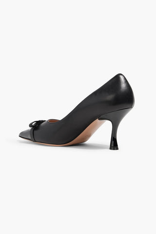 MALONE SOULIERS BEATRIX 70 BOW-DETAILED LEATHER PUMPS - Size 38
