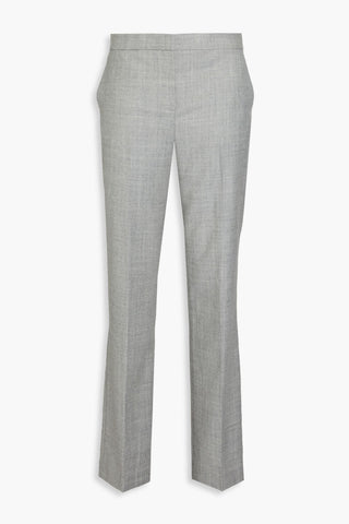 THEORY MLANGE WOOL-FLANNEL STRAIGHT-LEG PANTS - Size 12