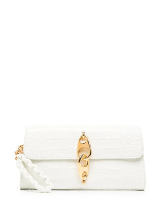 Tom Ford TOM FORD Crocodile-Effect Leather Chain Clutch Bag