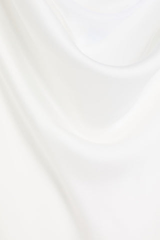 NORMA KAMALI DRAPED SATIN-CREPE GOWN - Size 40