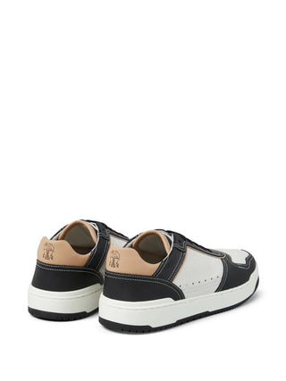 Brunello Cucinelli Leather Low-Top Sneakers with Contrast Panels