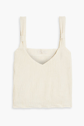 SAVANNAH MORROW PLISS BAMBOO AND SILK-BLEND TANK - Size XL