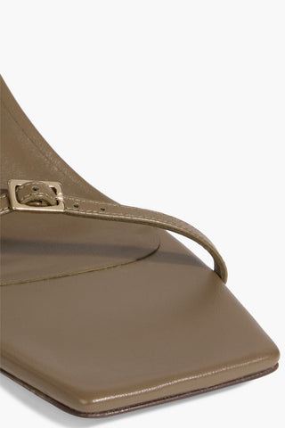 TIBI KENDRICK BUCKLED LEATHER SLINGBACK SANDALS - Size 36.5