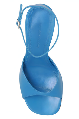 Victoria Beckham Smooth Leather Open-Toe Ankle-Strap Stiletto Sandals