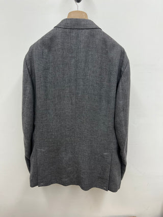 Brunello Cucinelli Textured Linen-Blend Single-Breasted Blazer Grey