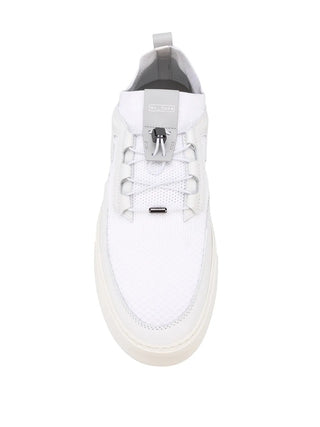 Tods White Mesh Quick-Lace Low-Top Sneakers