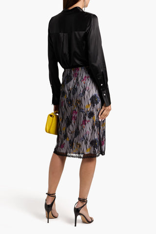 VERONICA BEARD MONIQUE SILK-BLEND SATIN SHIRT - Size 2