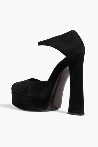 GIUSEPPE ZANOTTI GUENDALINE SUEDE PLATFORM PUMPS - Size 36.5