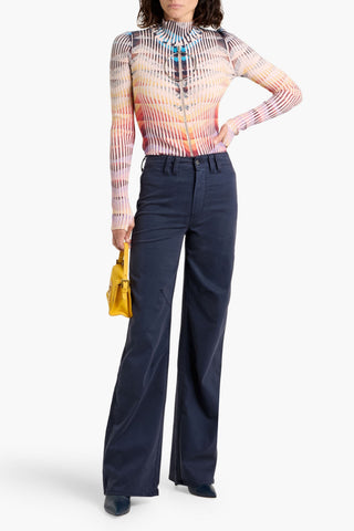 PAIGE SASHA TWILL WIDE-LEG PANTS - Size 29