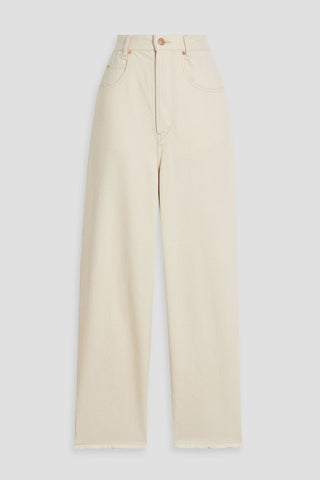 ISABEL MARANT LALISKASR FRAYED HIGH-RISE STRAIGHT-LEG JEANS - Size 38