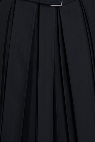 PETER DO BELTED PLEATED SATEEN SKIRT - Size 36