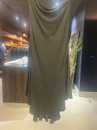 Tom Ford Draped V-Seam Black Maxi Skirt