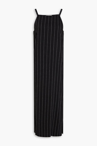 LOULOU STUDIO ETTA STRIPED TWILL MIDI DRESS - Size XS