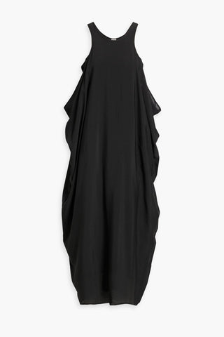 TOTEME DRAPED SATIN-CREPE MAXI DRESS - Size 32