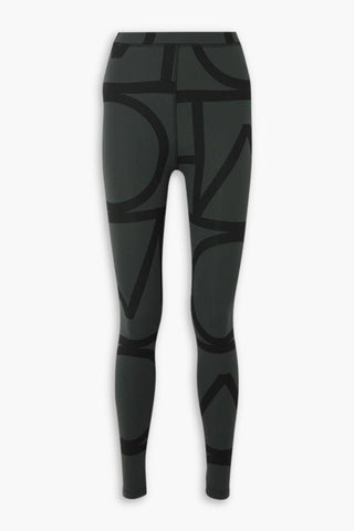 TOTEME PRINTED STRETCH-JERSEY LEGGINGS - Size XL
