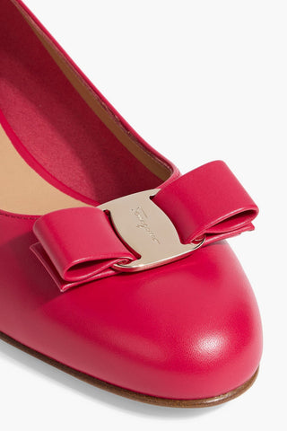 FERRAGAMO VARA BOW-DETAILED LEATHER PUMPS - Size 8