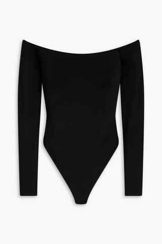 ALICE + OLIVIA ANNA OFF-THE-SHOULDER STRETCH-JERSEY BODYSUIT - Size S