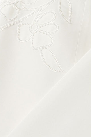 CAROLINA HERRERA STRAPLESS BEAD-EMBELLISHED SILK-FAILLE MINI DRESS - Size 16