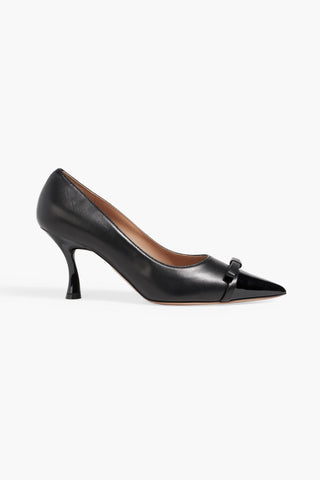 MALONE SOULIERS BEATRIX 70 BOW-DETAILED LEATHER PUMPS - Size 38