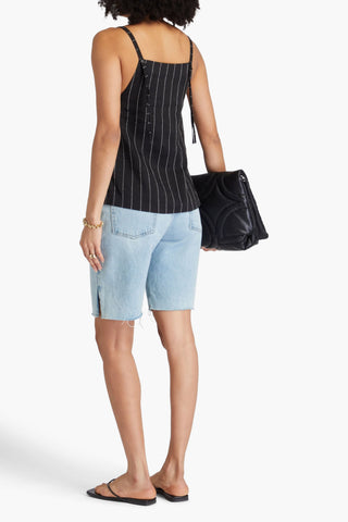 LOULOU STUDIO ESOS STRIPED TWILL TOP - Size XL