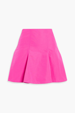 VALENTINO GARAVANI FLARED COTTON-BLEND FAILLE MINI SKIRT - Size 40