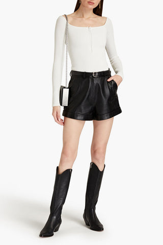 GOOD AMERICAN RIBBED COTTON-BLEND JERSEY BODYSUIT - Size 5