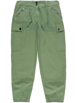 Tom Ford Cotton Pleated Tapered Cargo Pants Green