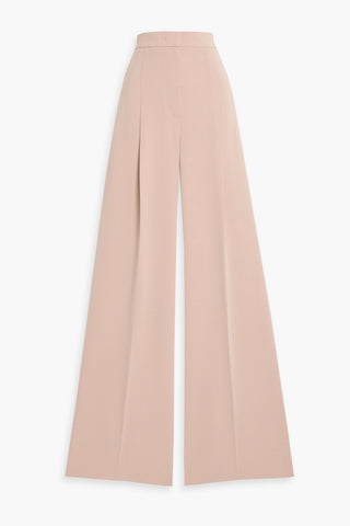 MAX MARA LINO CREPE WIDE-LEG PANTS - Size 38