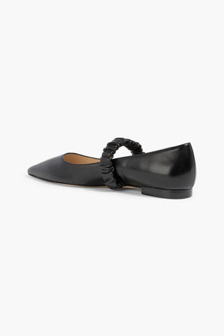 STUART WEITZMAN MAXINE LEATHER POINT-TOE FLATS - Size 7