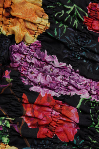 CHARO RUIZ LETA CROPPED FLORAL-PRINT COTTON-BLEND VOILE HALTERNECK TOP - Size M