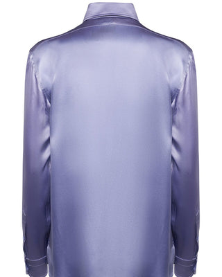 Tom Ford Silk Pintuck Front Dress Shirt Purple