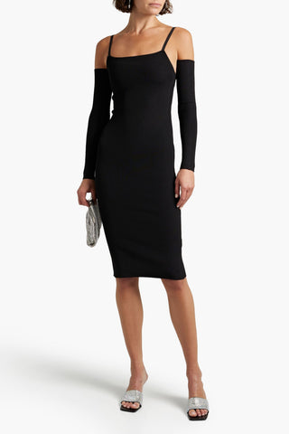 ALICE + OLIVIA CONVERTIBLE RIBBED-KNIT DRESS - Size M