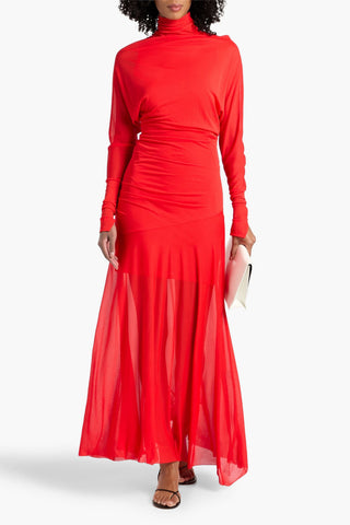 PROENZA SCHOULER PAULA DRAPED CREPE-JERSEY MAXI DRESS - Size 6