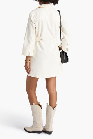 VERONICA BEARD MCKINLEY COTTON-BLEND TWILL MINI SHIRT DRESS - Size M