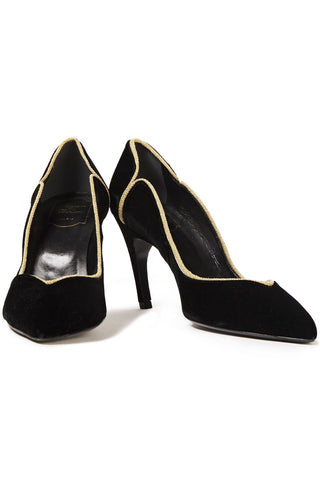 ROGER VIVIER VELVET PUMPS - Size 36