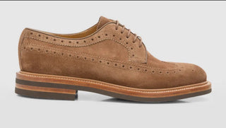 Brunello Cucinelli Suede Lace-Up Wingtip Derby Brogues