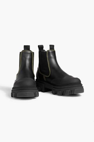 GANNI LEATHER CHELSEA BOOTS - Size 37