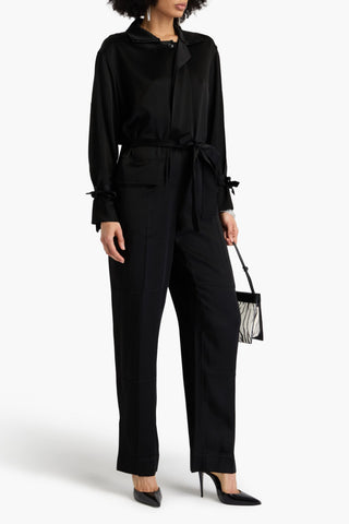 VICTORIA BECKHAM SATIN-CREPE JUMPSUIT - Size 8