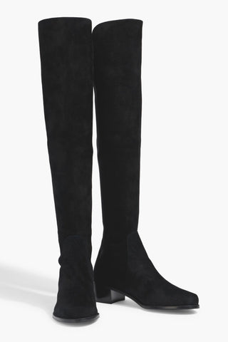 STUART WEITZMAN RESERVE SUEDE AND MICROSTRETCH OVER-THE-KNEE BOOTS - Size 8.5