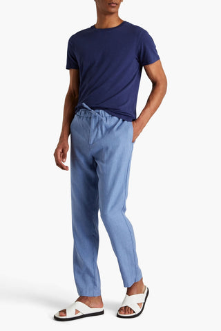 FRESCOBOL CARIOCA OSCAR LINEN AND COTTON-BLEND DRAWSTRING PANTS - Size 34