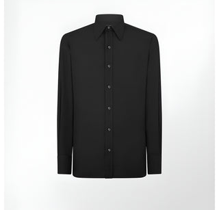 Tom Ford Men’s 100% Lyocell Black Button Down Dress Blsck