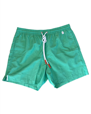 ISAIA Polyamide Drawstring Swim Trunks in Green