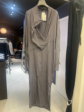Tom Ford Draped Neckline Long-Sleeve Midi Dress
