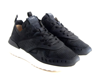 Tods Perforated Suede Low-Top Sneakers with Contrast Sole