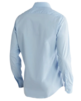 Cavalli Class Light Blue Comfort Fit Point-Collar Dress Shirt