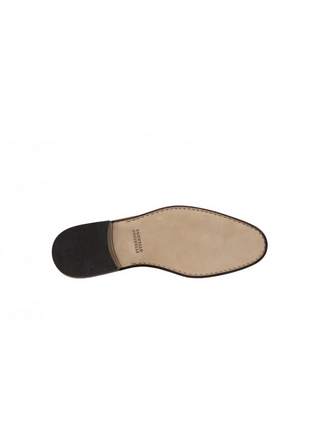 Brunello Cucinelli Suede Penny Loafers in Taupe