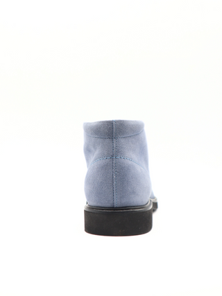 Tods Light Blue Suede Lace-Up Chukka Boots
