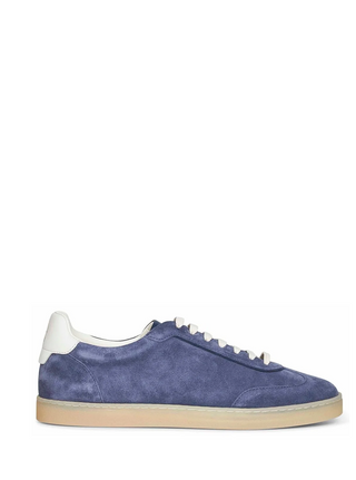Brunello Cucinelli Low-Top Lace-Up Sneakers In Blue
