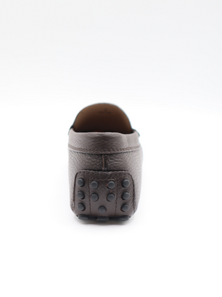 Tods Grained Leather Gommino Driver Shoes Dark Brown