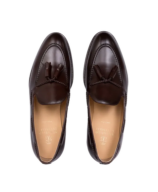Brunello Cucinelli Brown leather loafers with tassels